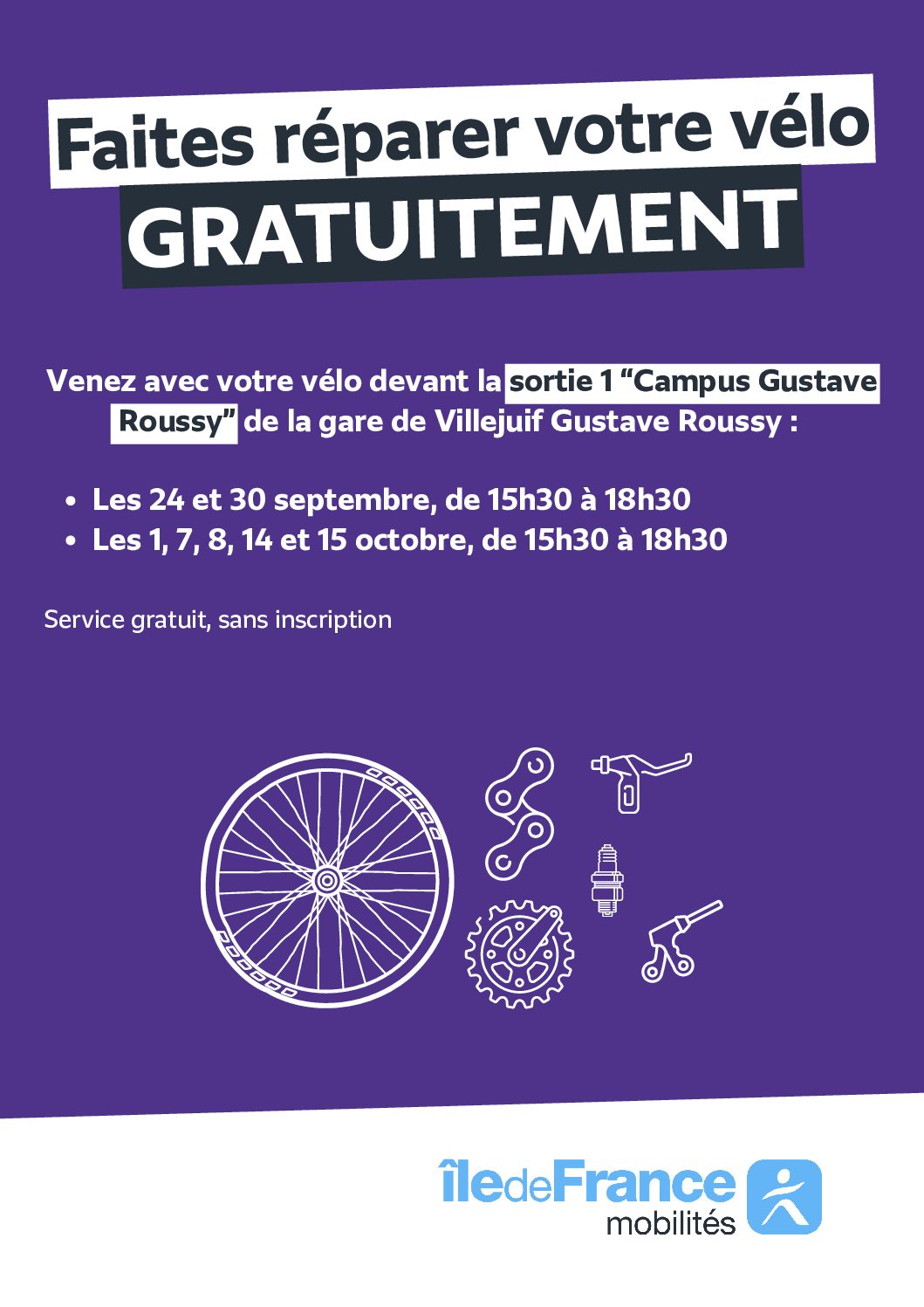 Ateliers de réparation de vélo à la gare