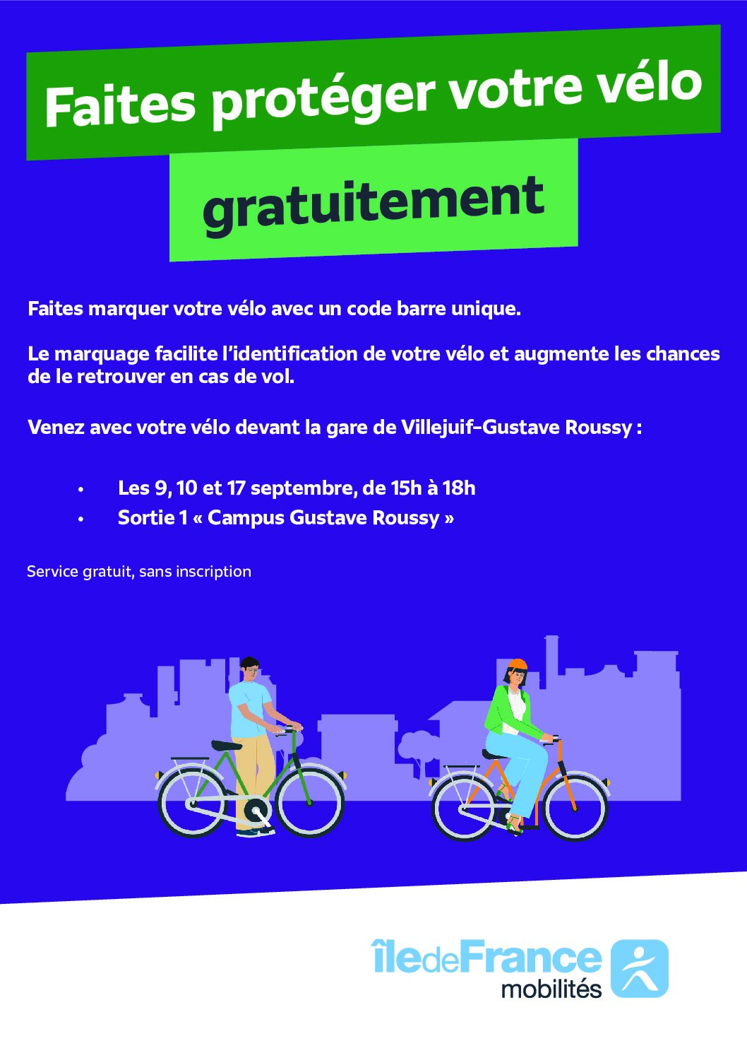 VENEZ FAIRE MARQUER VOTRE VELO A LA GARE