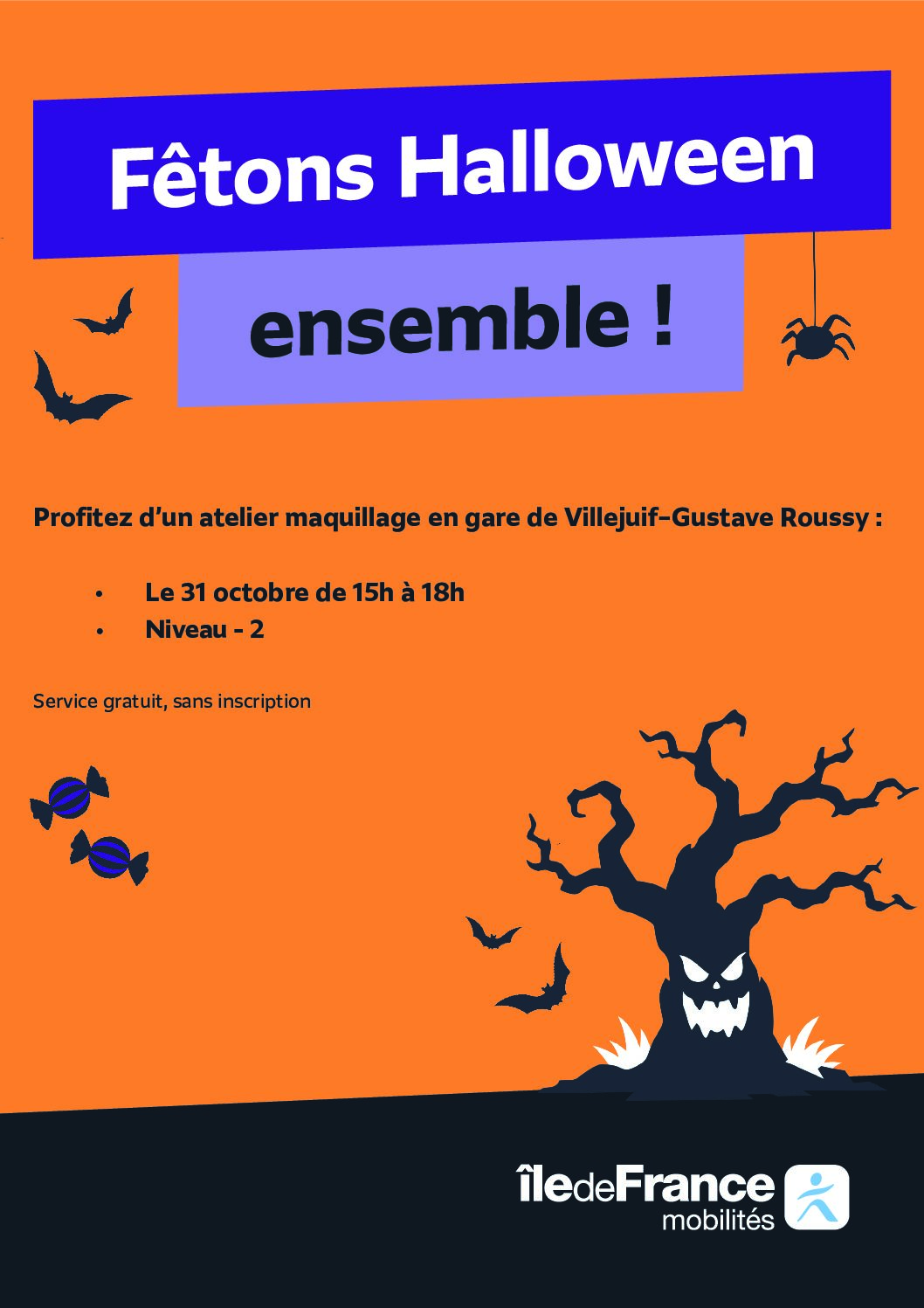 Halloween s’invite à la gare Villejuif – Gustave Roussy